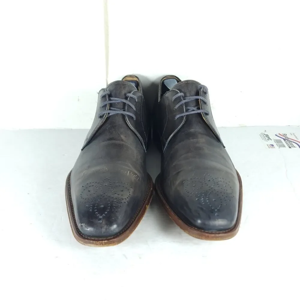 Magnanni Men's Gerardo US10M brown Leather Medallion Toe Oxfords Derby Shoes